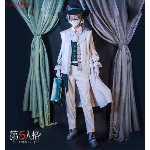 Game Identity V Aesop Carl Cosplay Costume Midsummer Tea Party Undertaker Uniform Suits Full Set Male Role Play Clothing S-XL