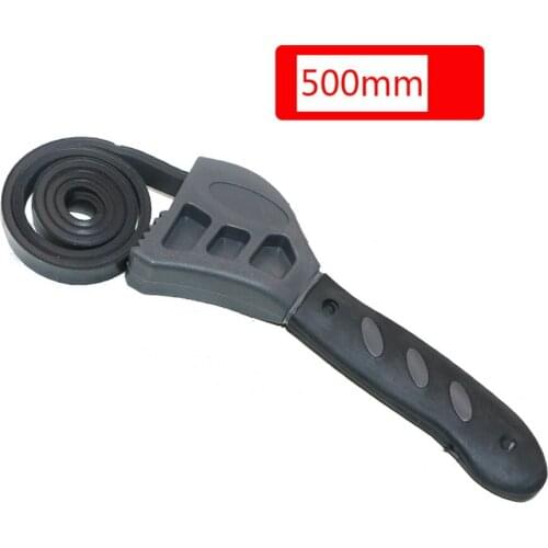 By dhl 100pcs practical 500mm Rubber Strap Wrench Universal Black Wrench Adjustable Spanner Opener Tool Repair Tools