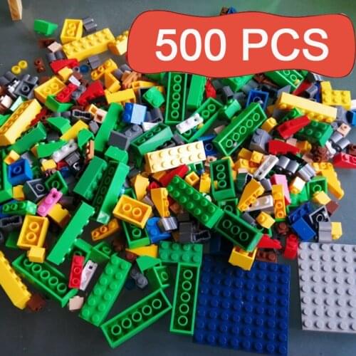 500 Pieces DIY Building Blocks Sets City Creative Bricks Compatible All Brands Classic Educational Assemble Toys for Children