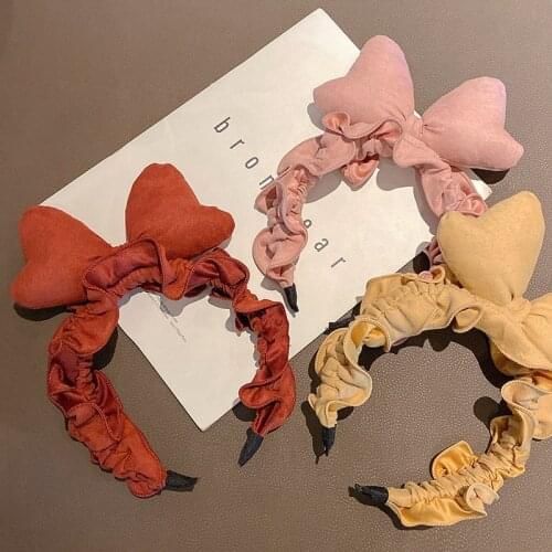 Cute Three-dimensional Bowknot Love Girl Hair Band Sweet Kawaii Headband Wash Face Makeup Press Hair Band Korean Version