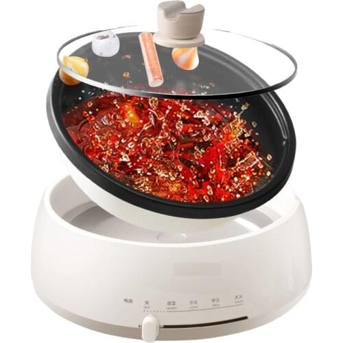 220V 4L Electric Hotpot Multi Cooker Non-stick Frying Pot Cooking Machine Household Hot Pot Cooker EU/AU/UK/US