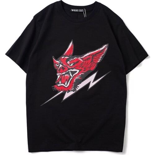 Men New Novelty luxury High Elf lightning demon T Shirts T-Shirt Hip Hop Skateboard Parkour Street Cotton T-Shirts Tee Top N157