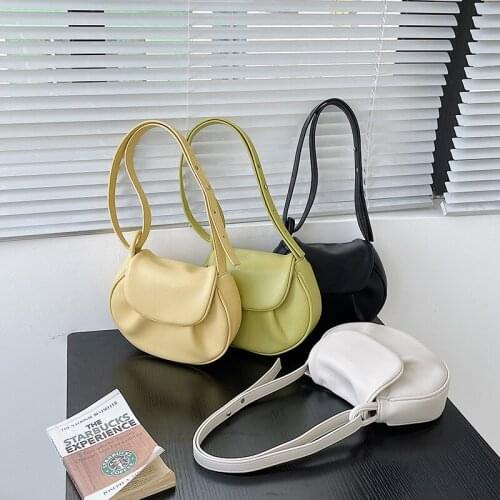 Female Bag New Shoulder Bag Trendy Messenger Bag Temperament Fold Shell Bag Fashion Underarm Bag Satchels Purses and Handbags