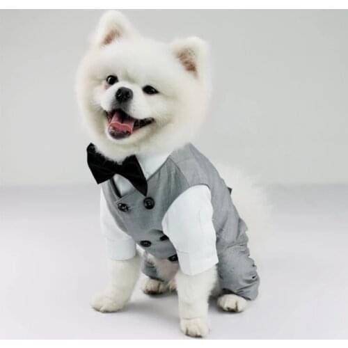 Dog clothes wedding suit jumpsuit shirt yorkie chihuahua puppy clothing dog suit vest pomeranian pug prench bulldog corgi coat