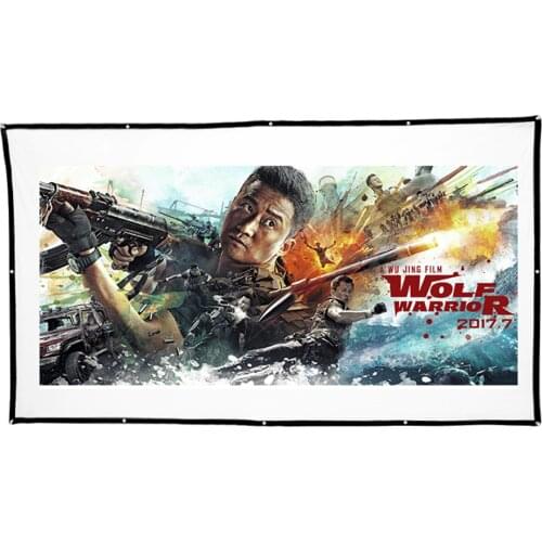 H150 Projector Screen 150 inch 16:9 Portable HD Foldable Projection Screen White for Wall Mounted Home Theater Bar Travel New