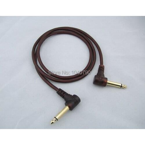 Gold plated brown 6.3/6.5 to 6.3/6.5 elbow Toward the male mono cable Audio line Audio and video signal lines 2M 6.4ft