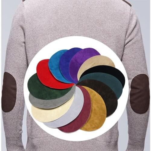 Simple Oval Embroidery Patch Heat Transfers Iron On Sew On Repair Clothes Elbow Knee Patches Stickers Decorative Appliques