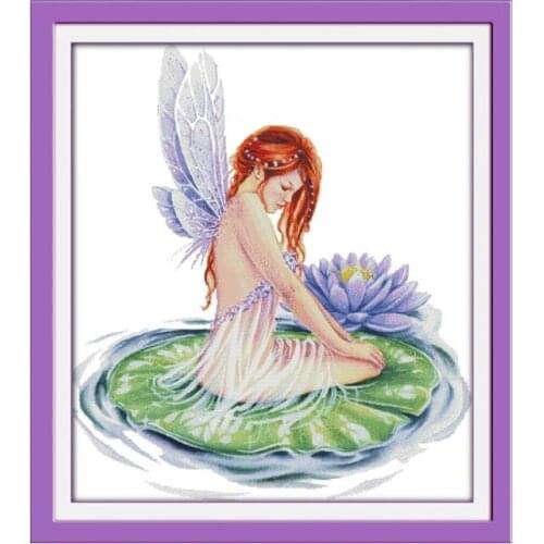 Joy Sunday Stamped Cross Stitch Kits Embroidery Needlework Naiad Decoration Counted Thread 11CT 14CT Printing Canvas Fabric Sets