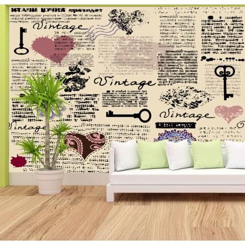 Retro Letter Newspaper Old Wallpapers Wall Paper Home Decoration for Living Room Background Murals Walls Self Adhesive Rolls 3d