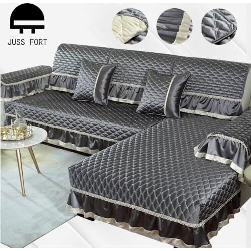 Luxury Wave skirt Edge Sofa Cover Thicken Anti-slip sofa towel for Living Room Decor Couch Protector Covers Chair Seat Cushion