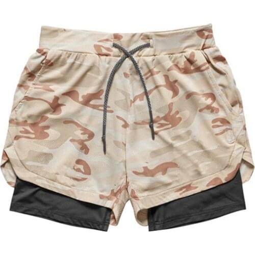 Running Shorts Men 2 in 1 Sports Jogging Fitness Shorts Training Quick Dry Mens Gym Shorts Sportswear Multi-pocket Shorts