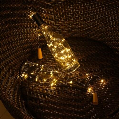 1M Wine Bottle Lights With Cork LED String Light Copper Wire Fairy Garland Lights Christmas Holiday Party Wedding Decoration