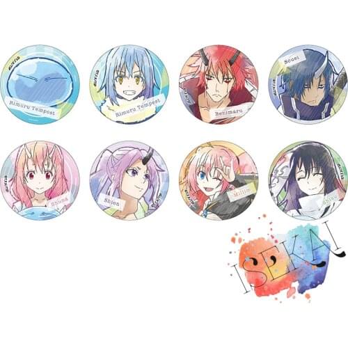 That Time I Got Reincarnated as a Slime Badge Rimuru Tempest Benimaru shuna shion TenSura Slime Isekai Metal Badge Brooch Pins