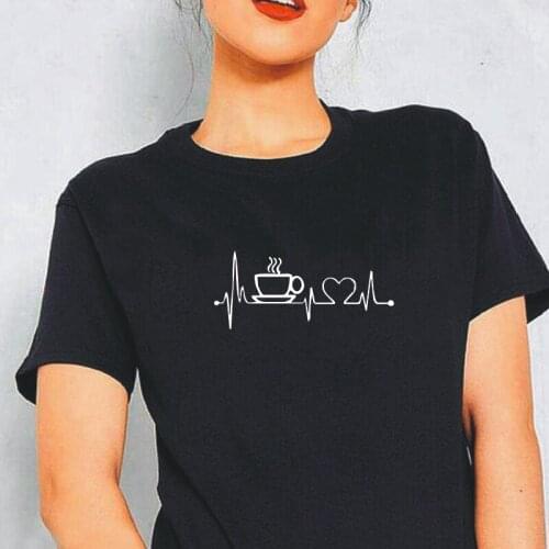 Ladies Short Sleeve Cotton T-shirt Tops Streetwear Harajuku Plus Size Loose Tee Shirt Femme White Black Printed Tshirts