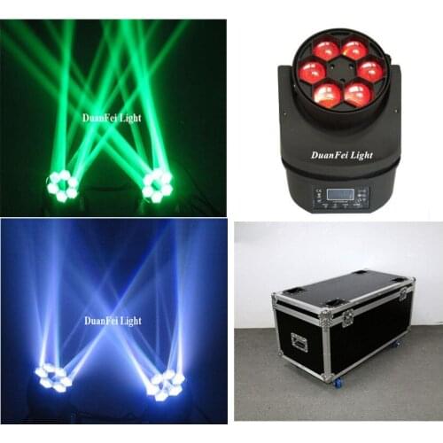 10pcs+Flycase 6*15w RGBW 4-in-1 LED Moving Head Mini Bee Eyes Beam dmx moving head for Party Decoration