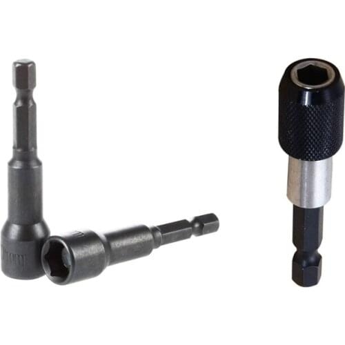 2Pcs 1/4 Shank netic 10mm Socket Wrench Hex Nut Driver Bit with 1/4 Inch Impact Drive Hex Shank Quick