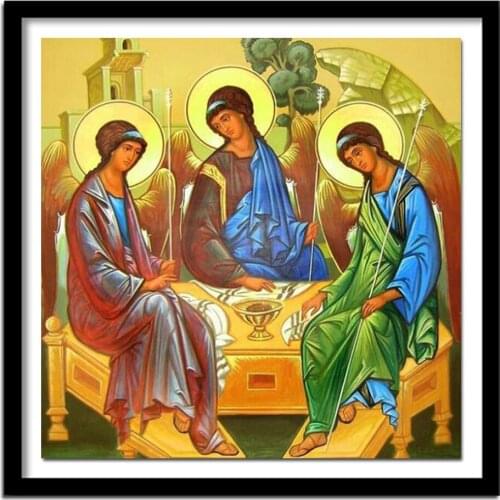 3d new DIY 5D full diamond embroidery religions icons the holy trinity diamond painting cross stitch picture wall sticker