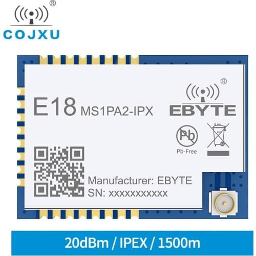 CC2530 PA LNA ZigBee Module 2.4GHz 20dBm 8051 MCU SMD IPEX cojxu E18-MS1PA2-IPX Mesh Networking Transmitter and Receiver