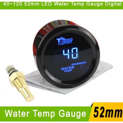 Dragon gauge Black Water Temp gauge 2" /52mm Digital Water temperature gauge/Car gauge/car meter/auto part