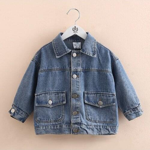 2021 Children Denim Jacket Baby Girls Fashion Tops kids Outwear Clothes tops Baby Girls Spring and autumn Jacket