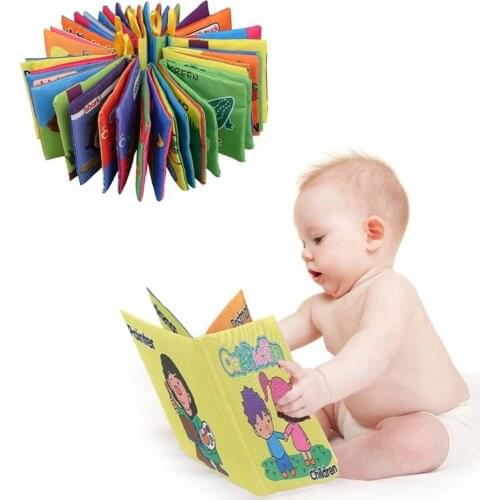 Newborn Baby Language Cognition Cloth Book Infant Intelligence Development Early Animal Picture Cloth Book Educational Toys