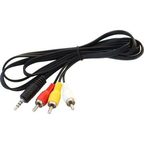 3.5mm Jack to 3 x RCA Phono Lead Audio / Video AV Cable