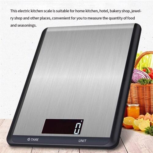 LCD Kitchen Food Scale Digital Baking Scale Waterproof Electric Measurement Weighing Tool, 5kg/10kg