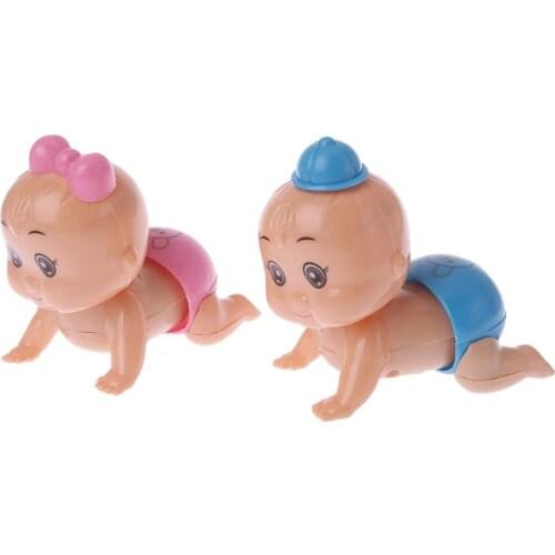 Twist Ass Baby Crawling Crawl Doll Clockwork Doll Wind Up Toy For Boy Girl Party Gift WXTD
