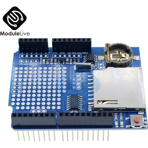 Data Logger Module Logging Shield Data Recorder Shield Interface Voltage 3.3V For Arduino UNO SD Card Leonardo or ADK/Mega R3