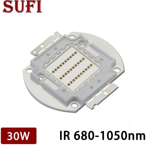 High Power 30W Infrared LED Chip IR 680nm 850nm 880nm 980nm Epistar 45mil Emitter Light Radiation Bulb Laser Night Vision Camera