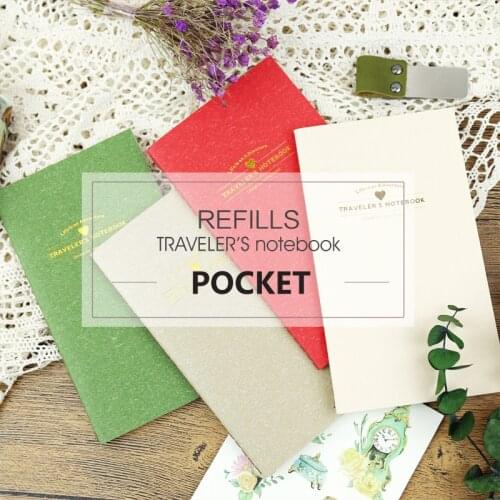 MyPretties Travelers Notebook Pocket Refills Standard For TN Blank Grid Ruled Dotted Refills Vintage Stationery