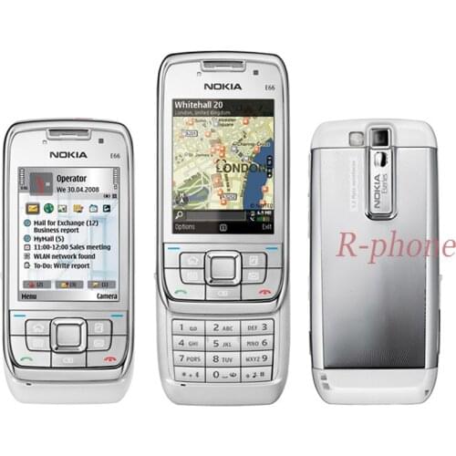 Original Nokia E66 Mobile Phone 2G 3G Unlocked Refurbished E66 Slider Phone Arabic Russian Hebrew Keyboard
