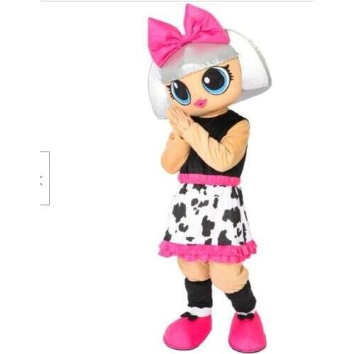 New Adult Cute Hot Sale Girl Mascot Costume Christmas Fancy Dress Halloween Mascot Costume Free Ship