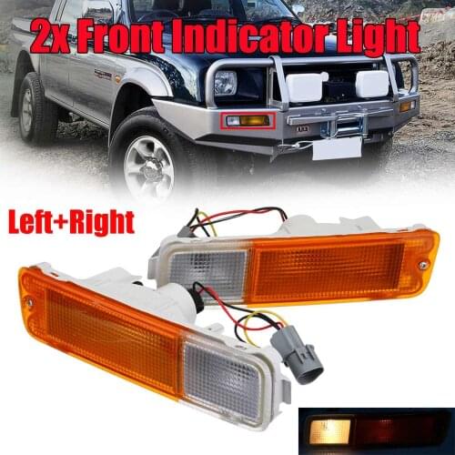 Pair Car Front Bumper Fog Light Bar Lamp Indicator Blinker car lights For Mitsubishi Triton Ute MK Series 1 2 3 1996~2006
