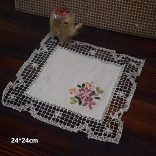 Handmade mesh button hand embroidered table mat, plate mat, tray mat, vase mat, Bi Yuan home cloth decorative mat