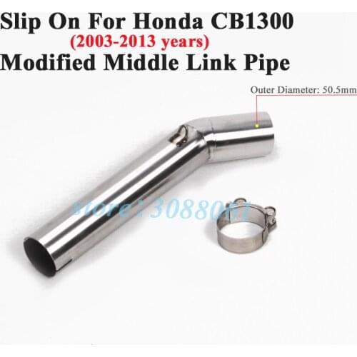 Slip On For Honda CB1300 SF 2003 - 2013 Motorcycle Exhaust Escape Modified Connection Middle Link Pipe 51mm Without Muffler