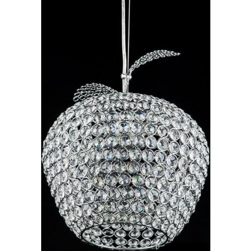 Modern Apple stainless steel led lamps crystal Pendant Lights bedroom lamps led luster light crystal restaurant Pendant lamps