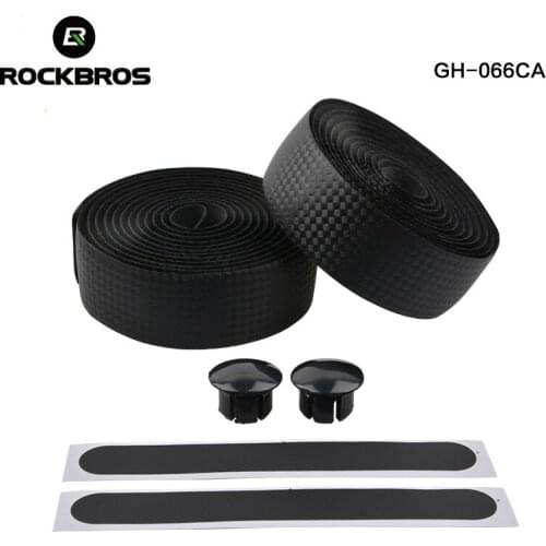 ROCKBROS Bicycle Handle Belt Road Bike Cork Sports Handlebar Bandage Wrap Bent Bar EVA Tape+2 Bar Plug Cycling Accessories
