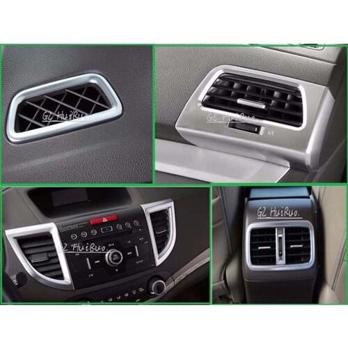 Chrome Air Condition ac Vent Outlet console Cover Trim 7pcs For Honda CRV CR-V 2012 2013 2014 2015