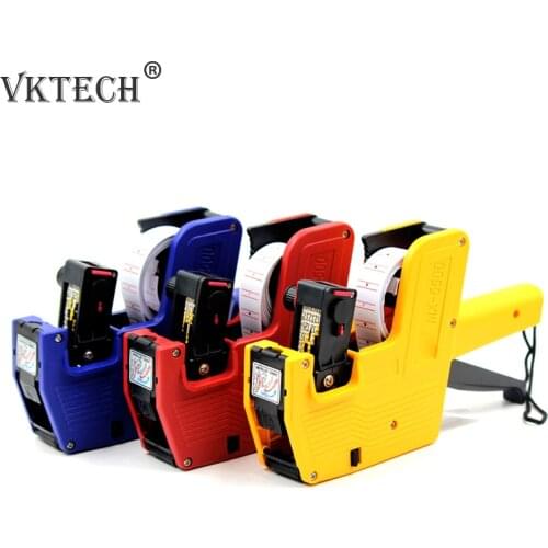 Garment Price Label Tagging Clothes Tag Gun MX-5500 8 Digits EOS Price Gun +500 White w/Red Lines Labels + 1Ink Random Color