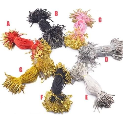 Commodity clip rope sign holder sling Premade Hang Tag String Pin Tag Tickets Cord various colors thread Tag seal