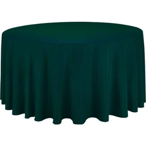 10Pcs Hunter Green Round 120" Polyester Tablecloth For Wedding Party Banquet Decoration Hotel Supplies Free Shipping