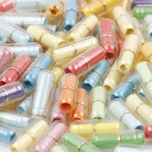 100Pcs Message in a Bottle Message Capsule Letter Cute Love Clear Pill Wedding Valentines Day Gift