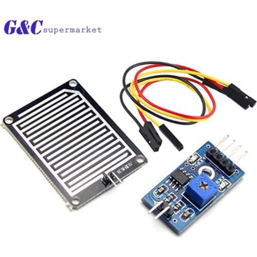 3.3-5V Rain Raindrops Detection Sensor Weather Humidity Module For arduino diy electronics