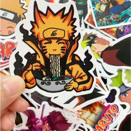 50 Naruto Kakashi Sasuke Stickers Waterproof Detachable Personalized Luggage Notebook Stickers Cartoon Stickers