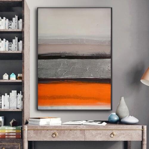 Abstract Orange Color Block Poster Wall Art Canvas Painting Nordic Decor Morden Prints For Living Room Studio Home Decoration