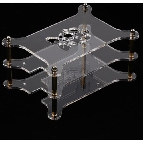 Acrylic Case Stack Enclosure Stackable Dog Bone Shape for Raspberry pi 3 /2