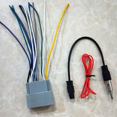 Car Stereo Wiring Harness with Antenna for Chrysler Dodge Jeep