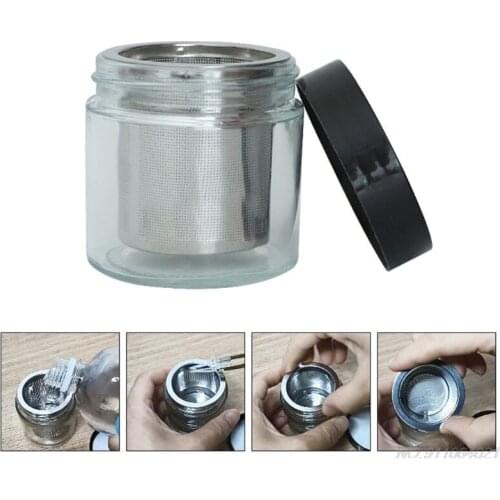 Free Shipping Diamond Washing Cup Gemstone Cleaning Glass Jar Bottle with Metal Sieve Cleaner Jewelry Tools ju22 21 wholesales