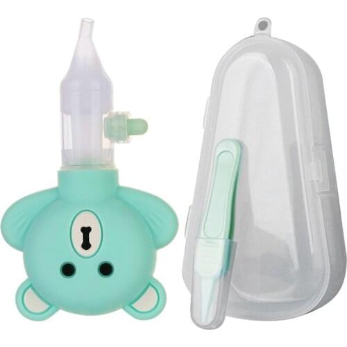 Baby Nasal Aspirator Silicone Nose Cleaner Vacuum Suction Sniffling Equipment Q1FE